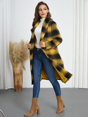 Winter Retro Slim Temperament Double Row Long-cut Coat